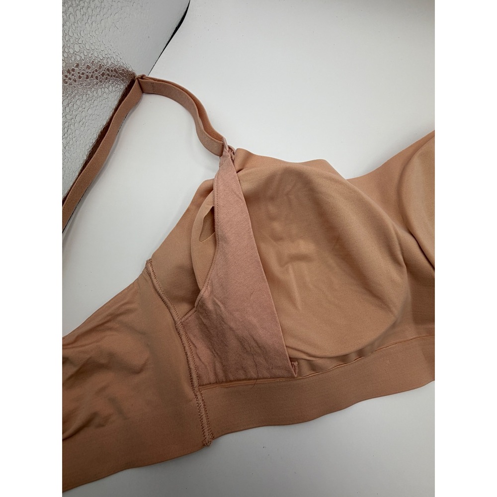 Soma Enbliss Luxe Nursing Bralette Women Medium Tan Adjustable Wireless Bra - Picture 4 of 5